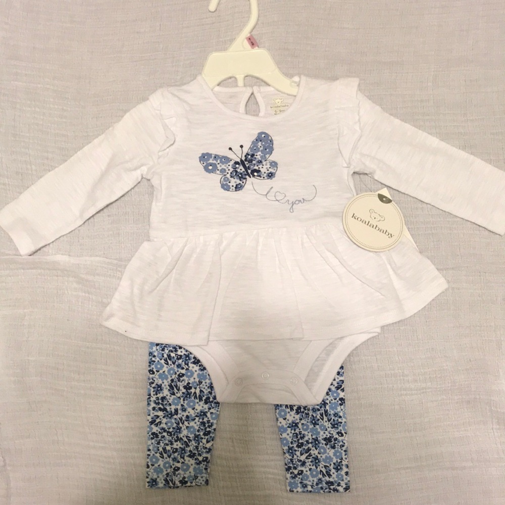 NWT Butterfly Onesie Set